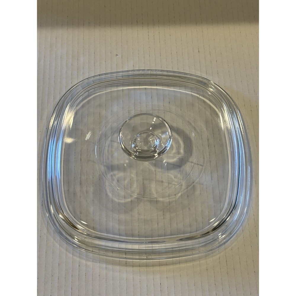 Vintage Pyrex A-9-C 8 Inch Square Replacement Glass Lid Only (Made in the USA)